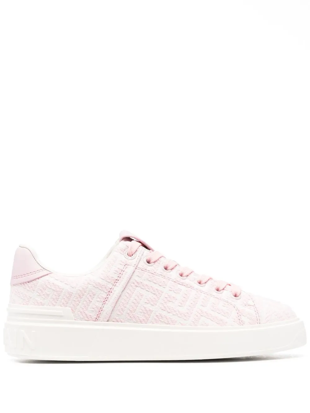 

Balmain tenis con monograma estampado - Rosado