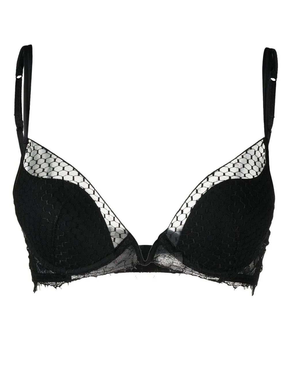 

La Perla brasier con panel de encaje - Negro