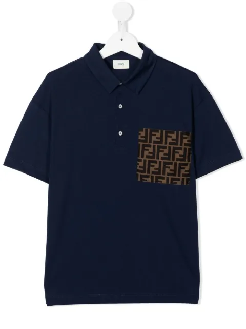 Fendi Kids Polo con stampa