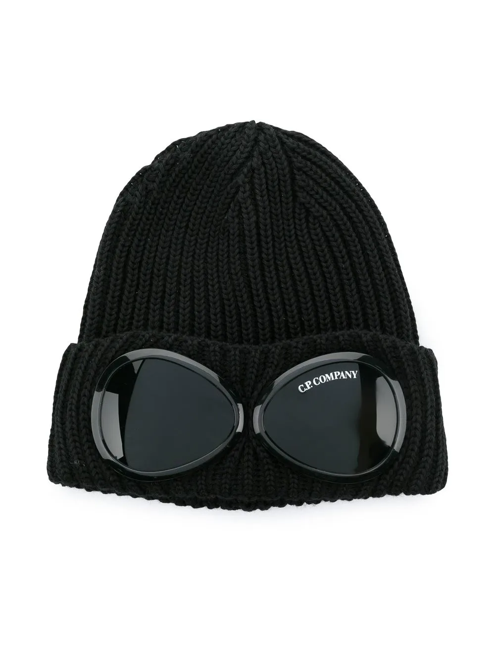 

C.P. Company Kids signature goggle wool hat - Black