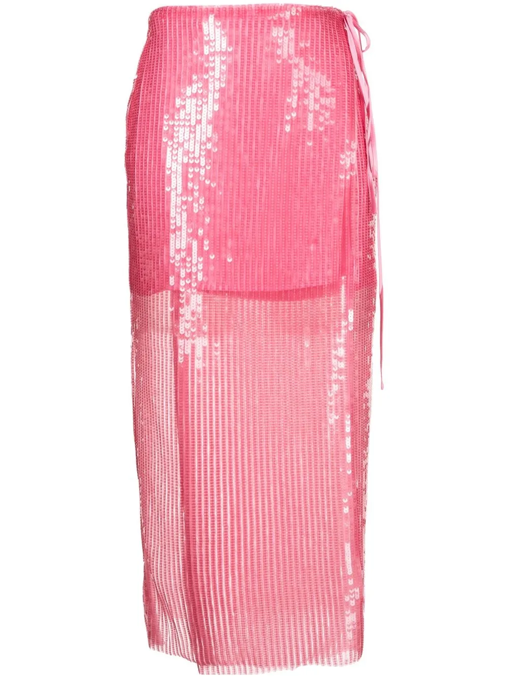 

ROTATE Adia sequin skirt - Rosado