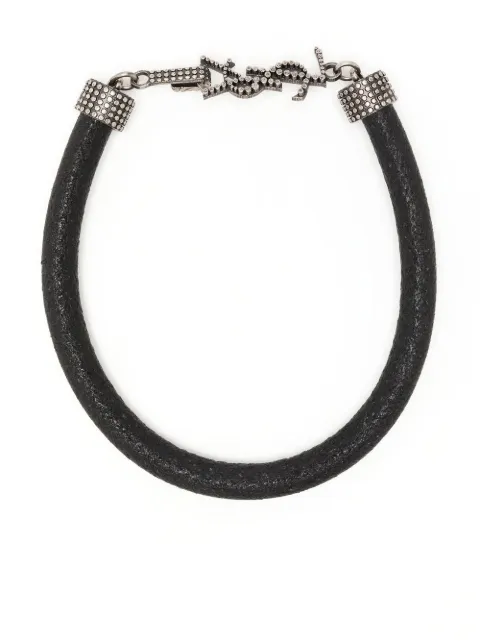 Saint Laurent - studded YSL charm bracelet