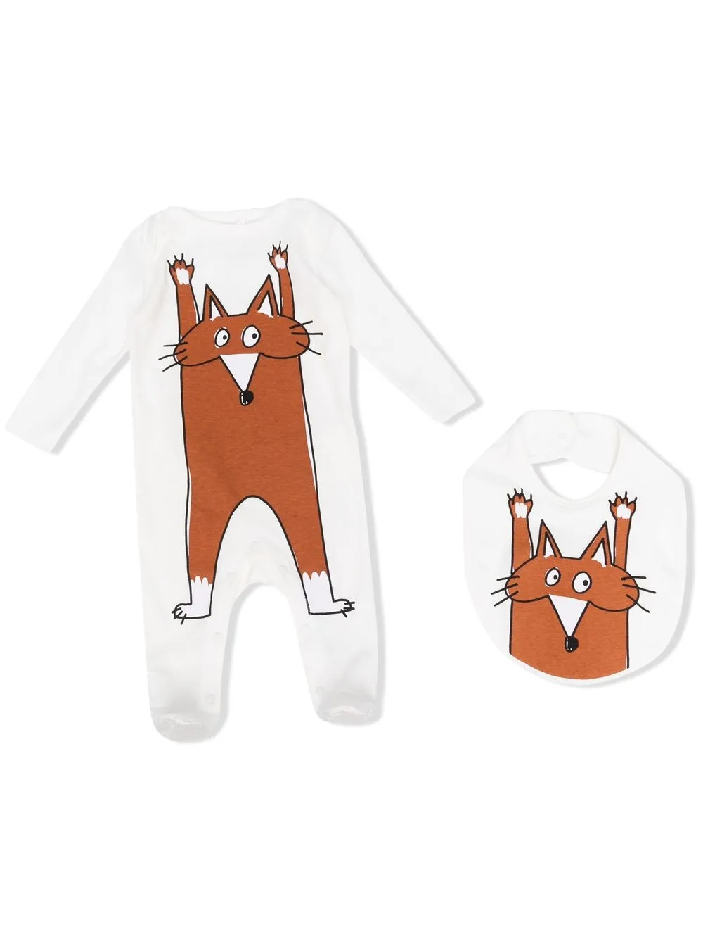 

Stella McCartney Kids pijama con zorro estampado - Blanco