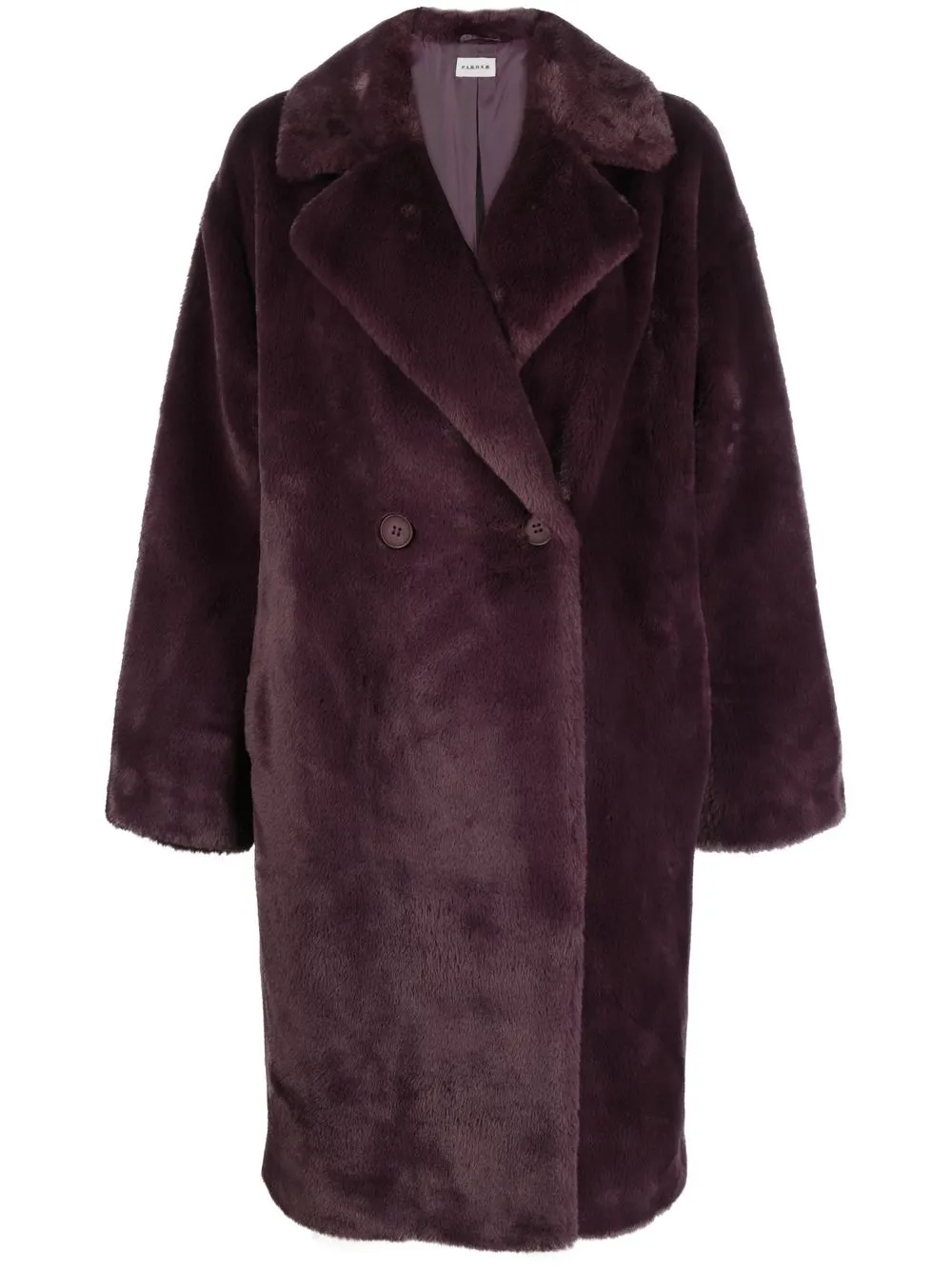 

P.A.R.O.S.H. double-breasted teddy coat - Purple