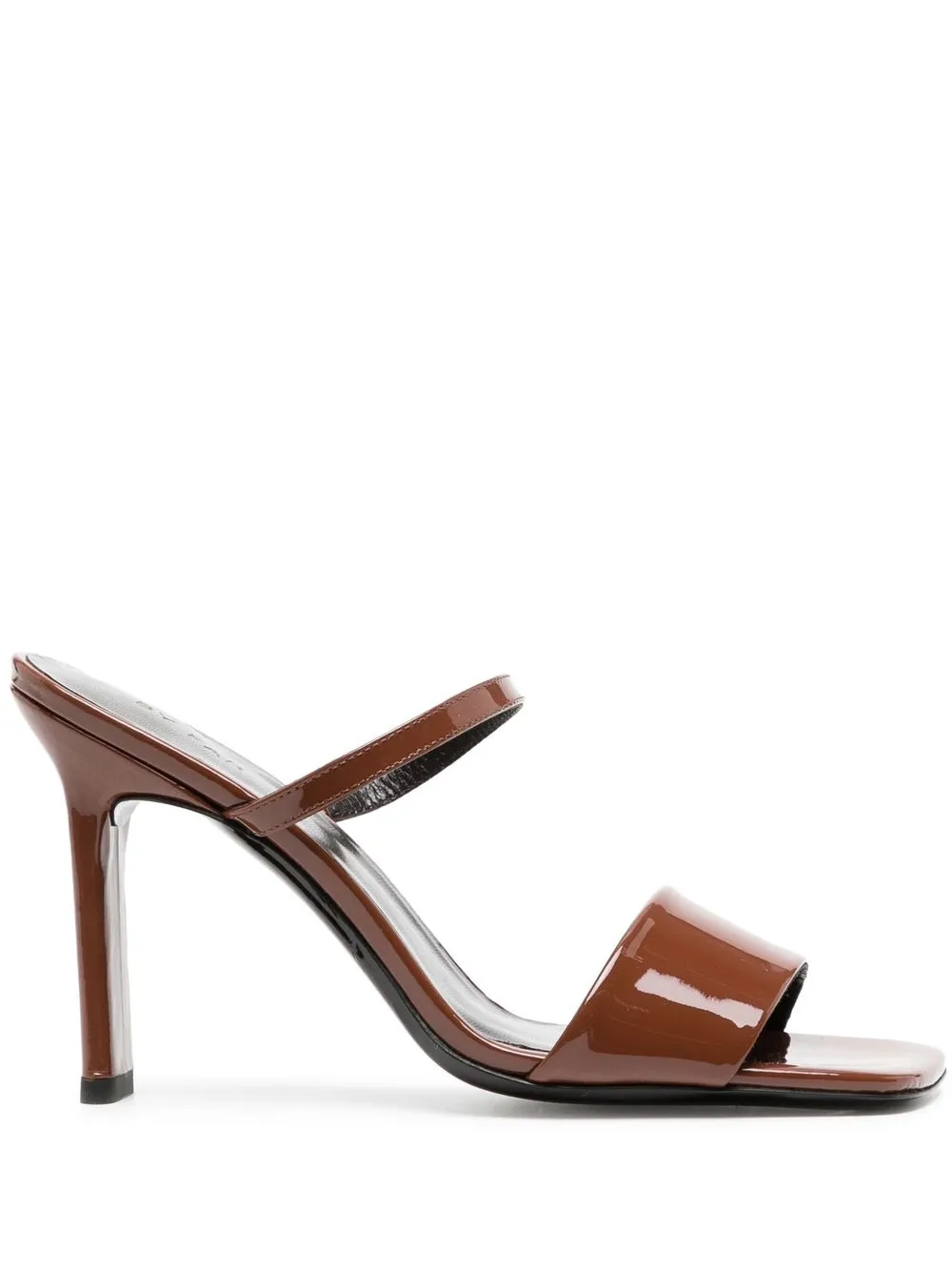 

BY FAR Ada patent leather mules - Brown