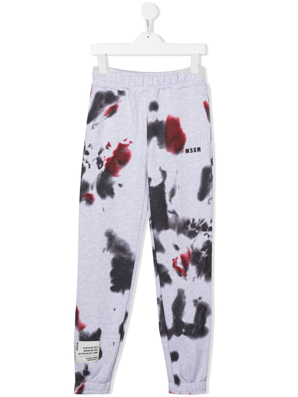 MSGM Kids paint-splatter detail track pants - Grey