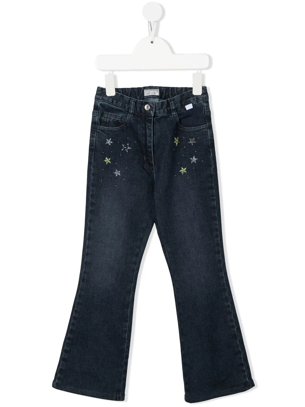 

Il Gufo jeans bootcut con bordado de estrella - Azul