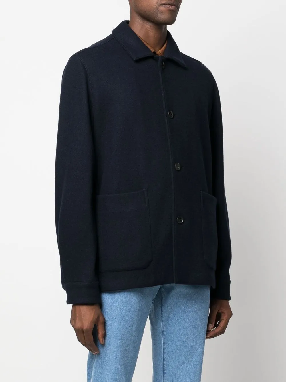  Zegna Alpe Chore Hemdjacke   Blau 