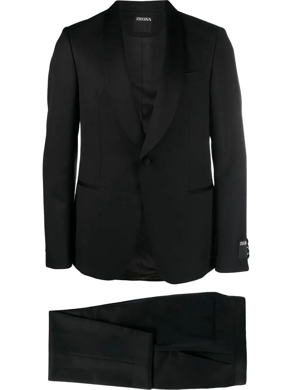 

Zegna single-breasted tuxedo suit - Black