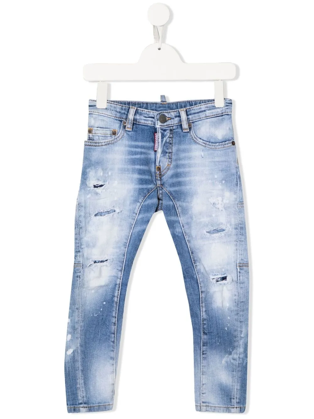 

Dsquared2 Kids jeans con efecto envejecido - Azul