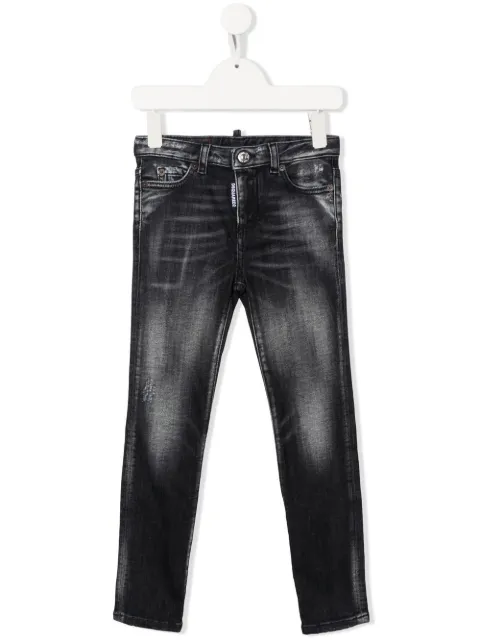 Dsquared2 Kids جينز ضيق بتأثير ممزق