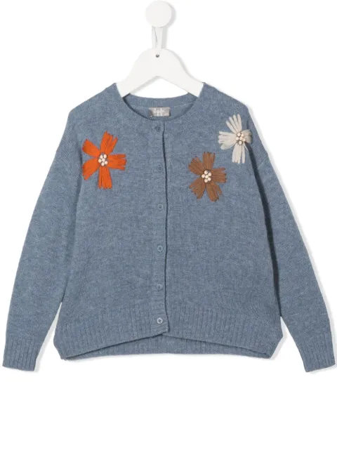 Il Gufo floral-embroidered cardigan