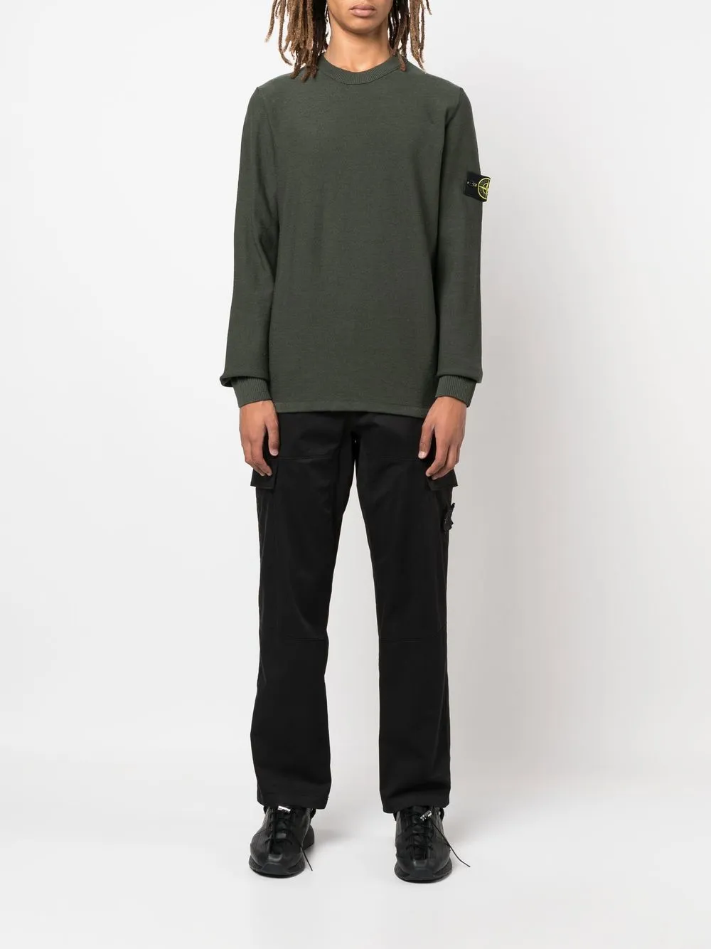 stoneisland Stone Island Trui met logopatch - Groen