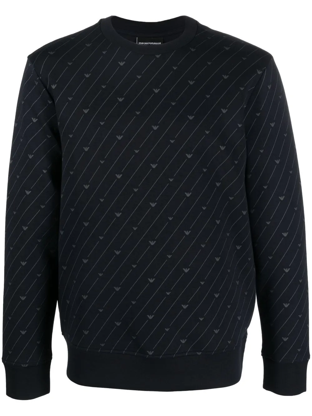 

Emporio Armani logo-print long-sleeve sweatshirt - Blue