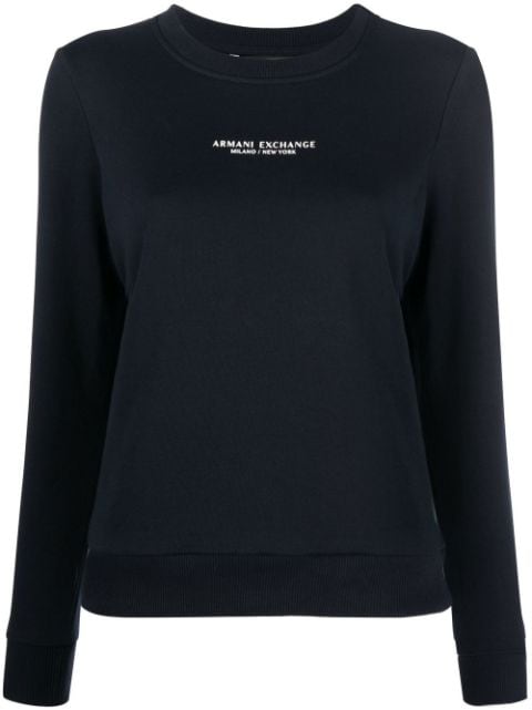 Armani Exchange logo-print cotton sweatshirt