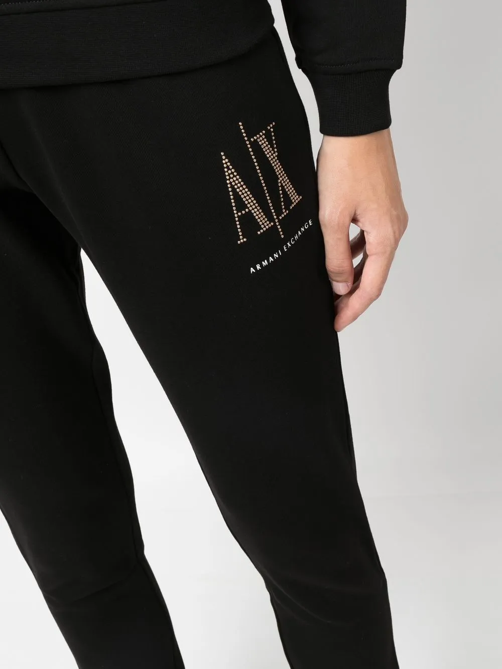 Armani Exchange logo print Cotton Track Pants Farfetch