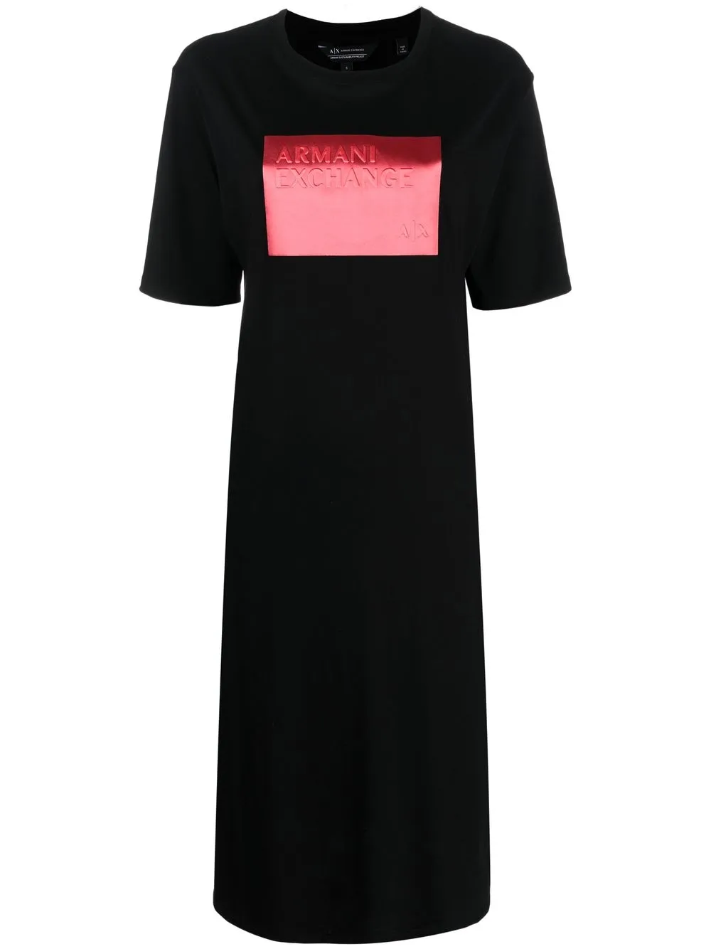 

Armani Exchange vestido estilo playera con logo estampado - Negro