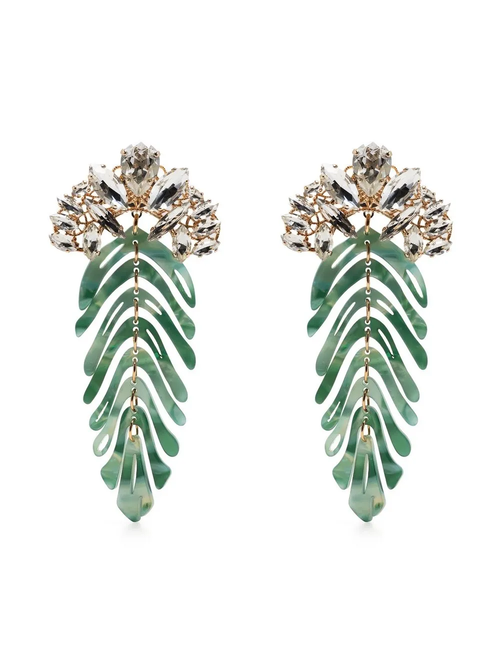 

Anton Heunis crystal-embellished drop earrings - Gold