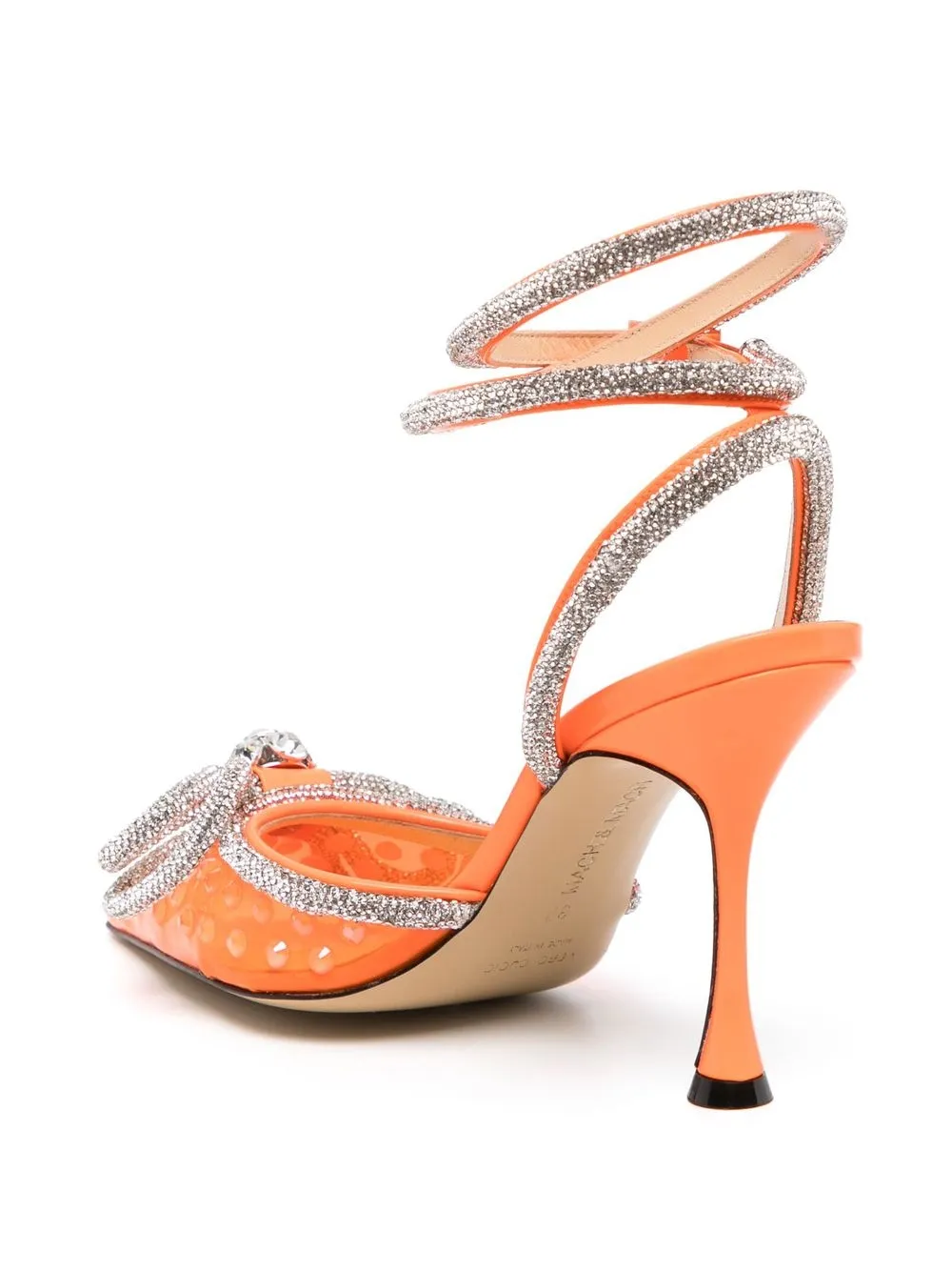  Mach & Mach Crystal-embellished Pumps - Orange 