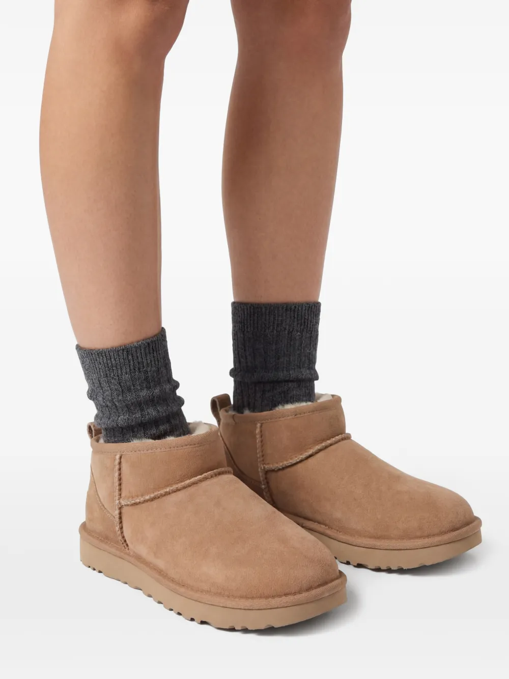  Ugg Stiefel Mit Dicker Sohle   Nude 