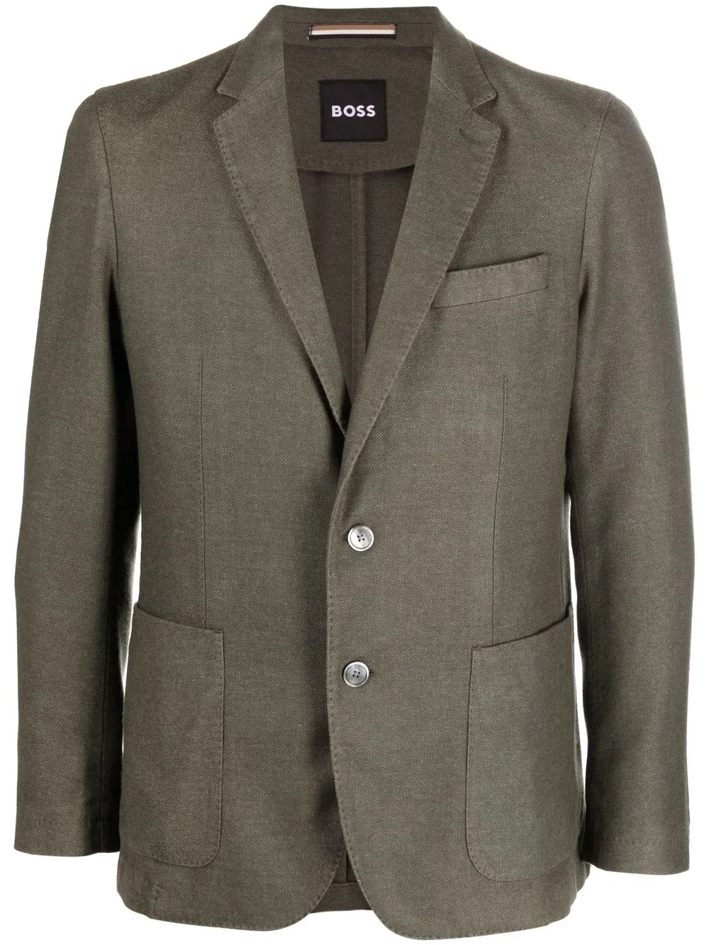 

BOSS single-breasted wool blazer - Green