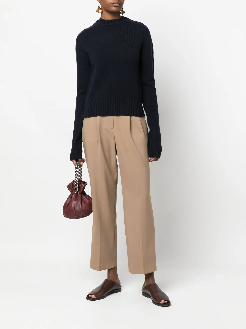  Extreme Cashmere Kaschmirpullover Mit Stehkragen   Blau 
