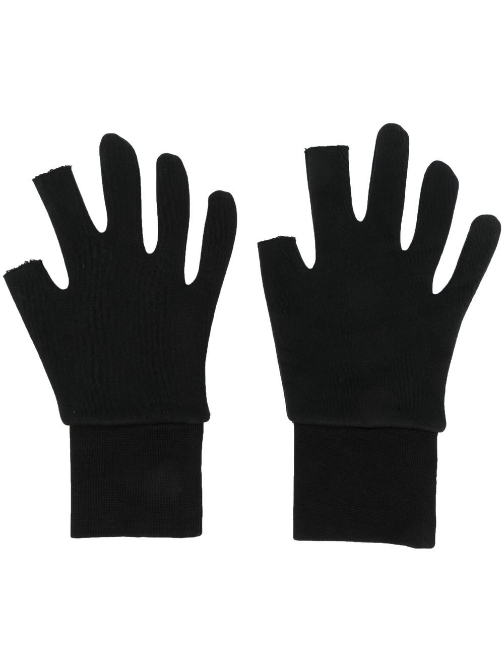 Shop Thom Krom Jersey-knit Full-finger Gloves In Schwarz