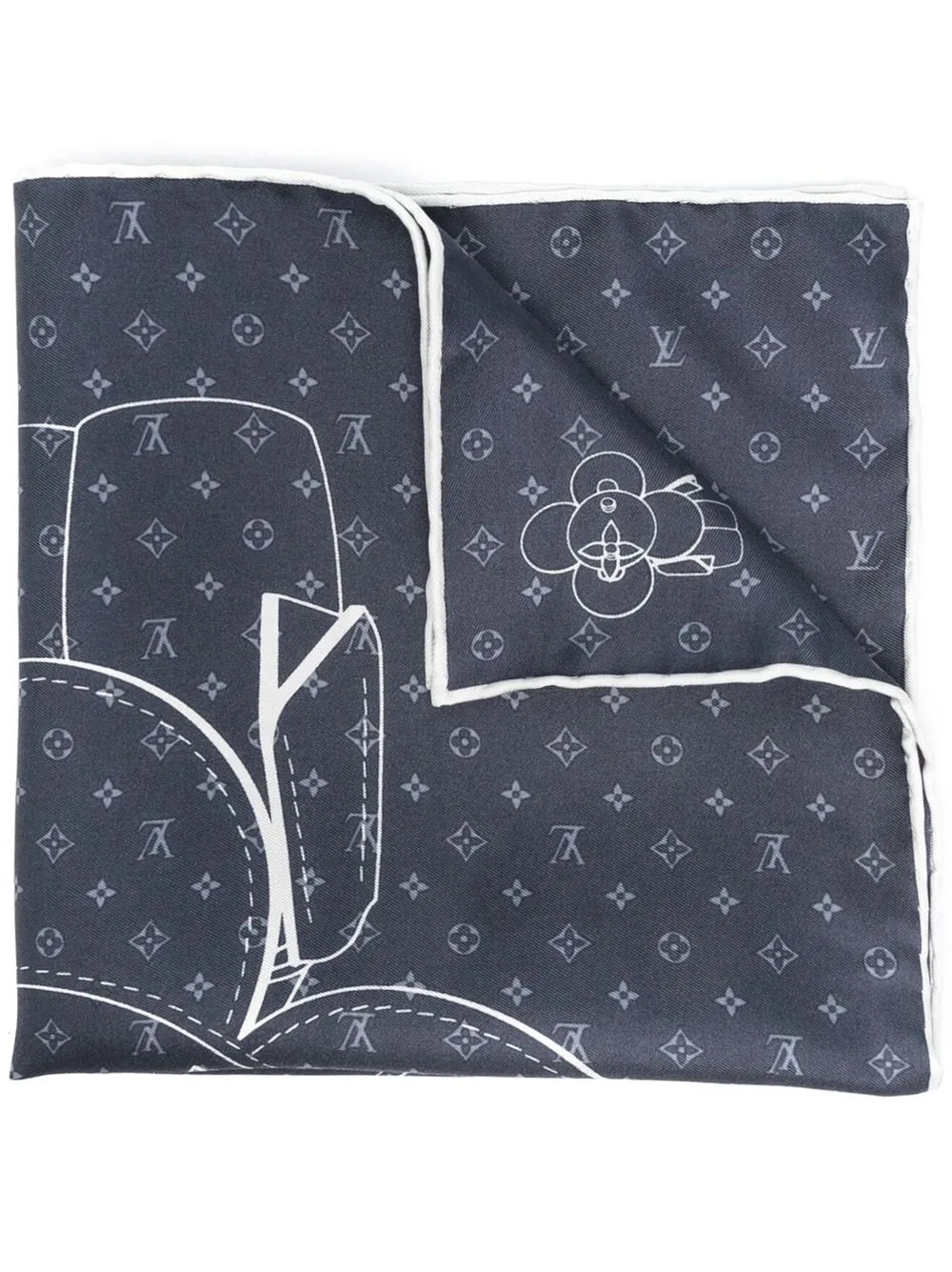 

Louis Vuitton 2008 pre-owned Vivienne City scarf - Blue