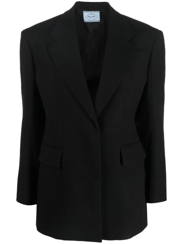 PRADA 黒 テーラードジャケット Prada テーラードジャケット | ブラック | FARFETCH JP