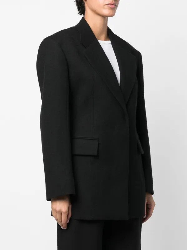 アウターその他 PRADA Woman Blazer Black P524OES23215EX F0192 Prada button-front Tailored Blazer | Black | FARFETCH