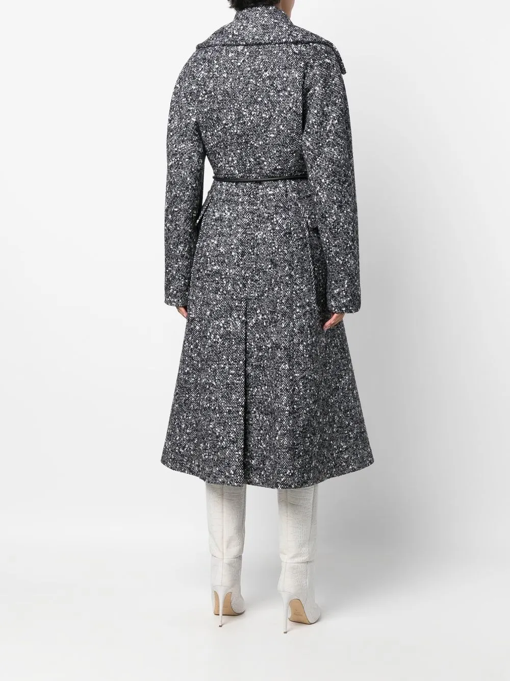 Max Mara Tweed jas Zwart