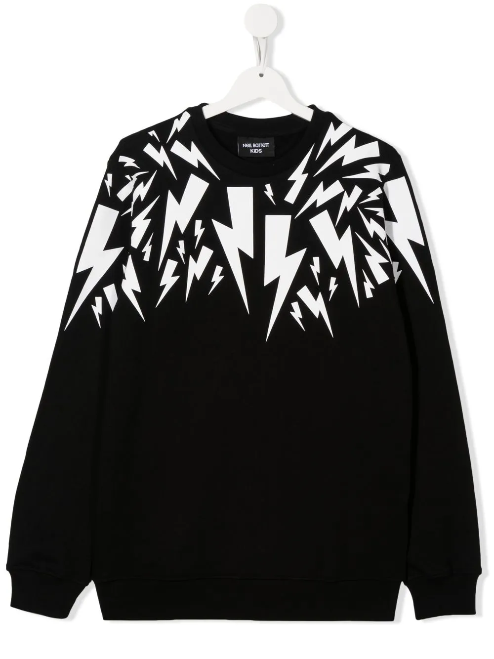 

Neil Barrett Kids sudadera con motivo Thunderbolt - Negro