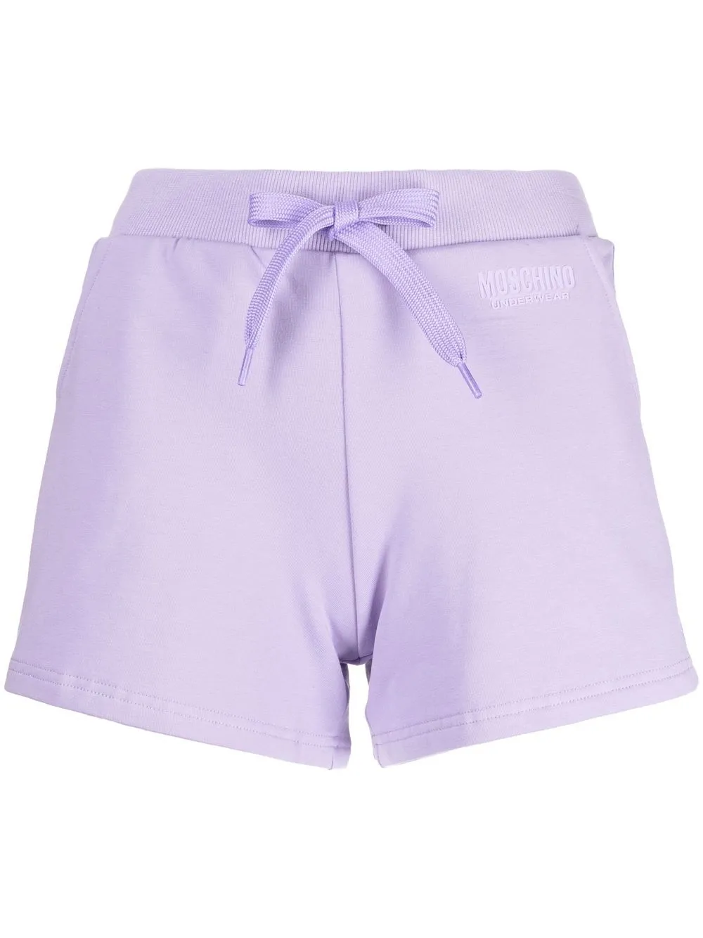 

Moschino shorts con cordones en la pretina y logo bordado - Morado