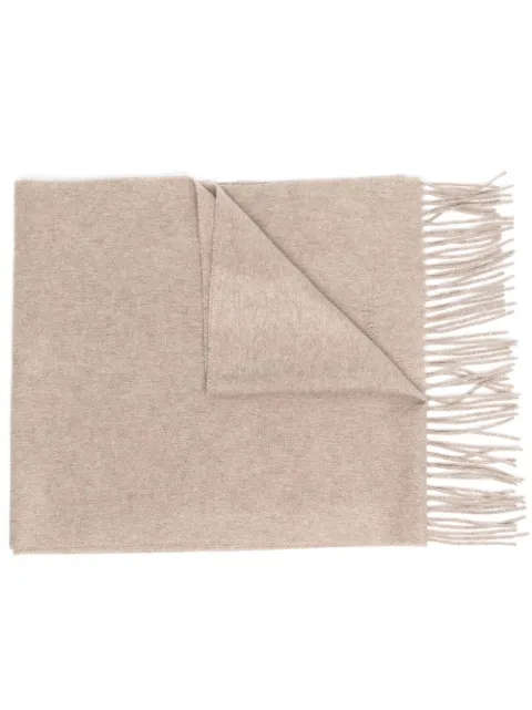 fringe-detail knit scarf