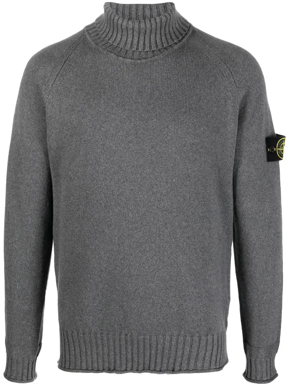 

Stone Island suéter con parche del logo y cuello vuelto - Gris