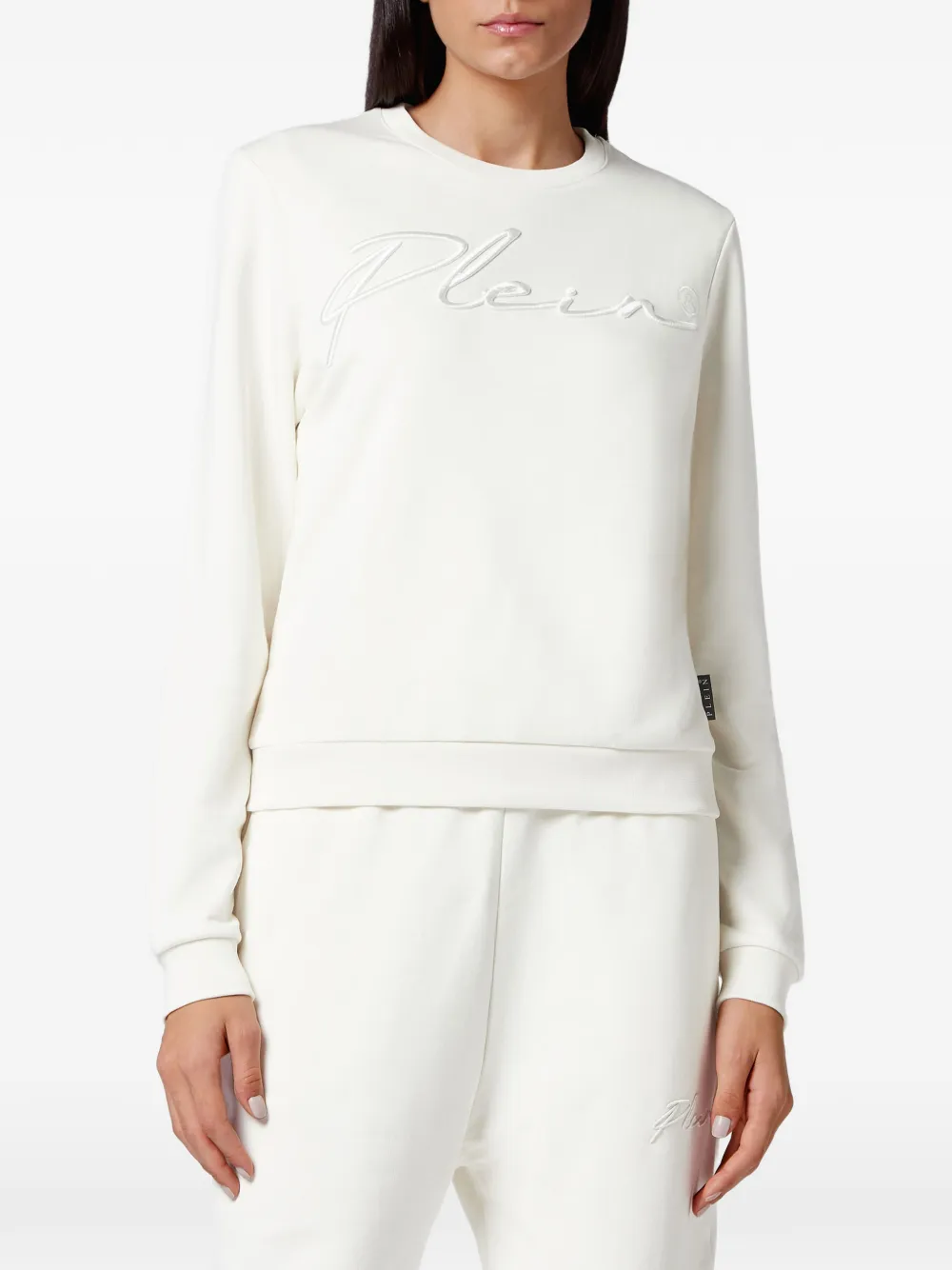 Philipp Plein Sweater met kenmerkend borduurwerk Wit