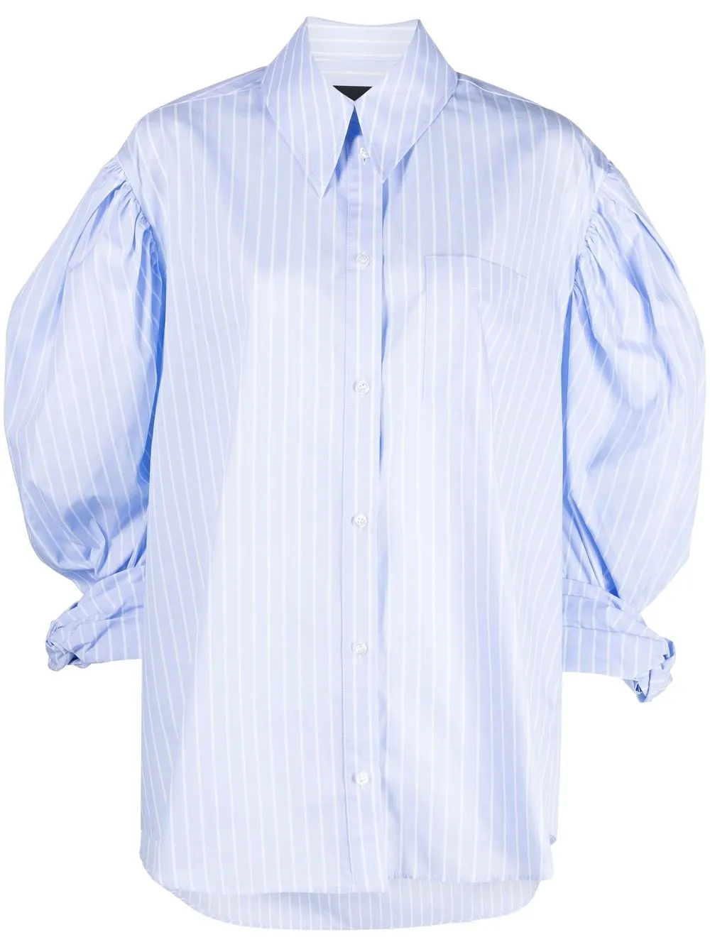 

Simone Rocha camisa con manga fruncida - Azul