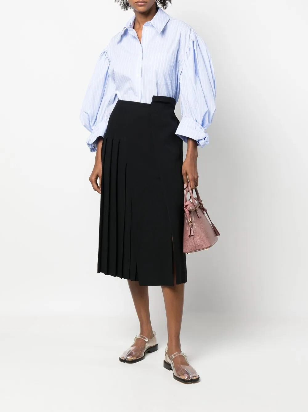 Simone Rocha Blouse met gesmockt detail - Blauw