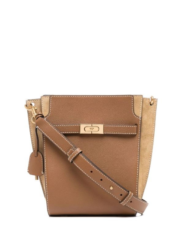 Tory Burch Lee Radziwill Pebbled Bucket Bag