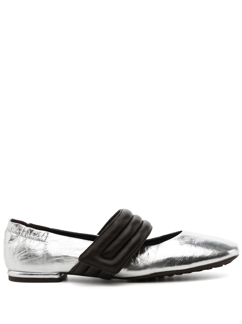 

Tory Burch padded Mary-Jane 10mm ballerina shoes - Silver