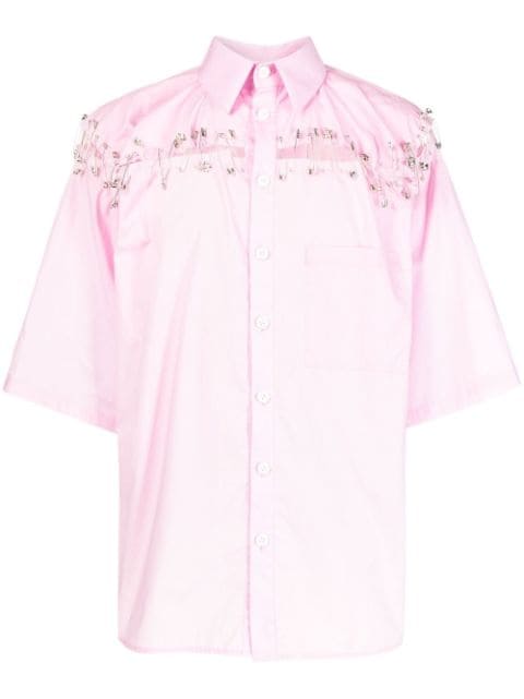 Natasha Zinko Box safety-pin detail shirt