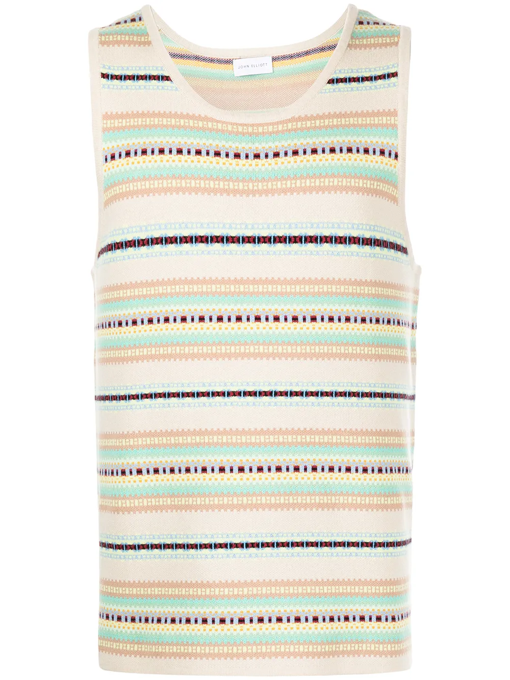 

John Elliott Nogales Fair Isle knit tank top - Neutrals