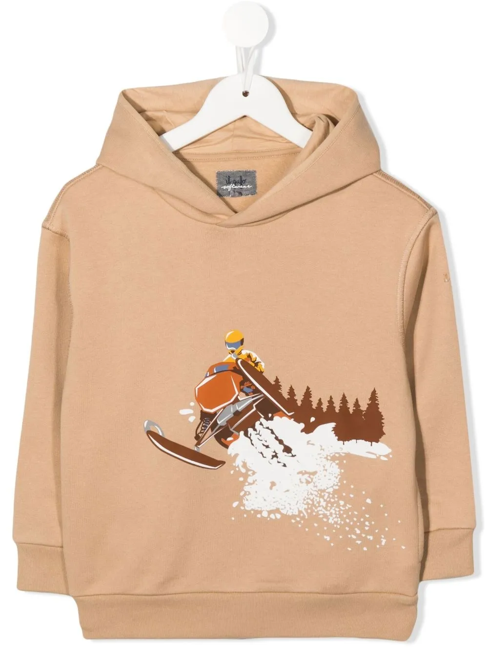 

Il Gufo graphic-print hoodie - Neutrals