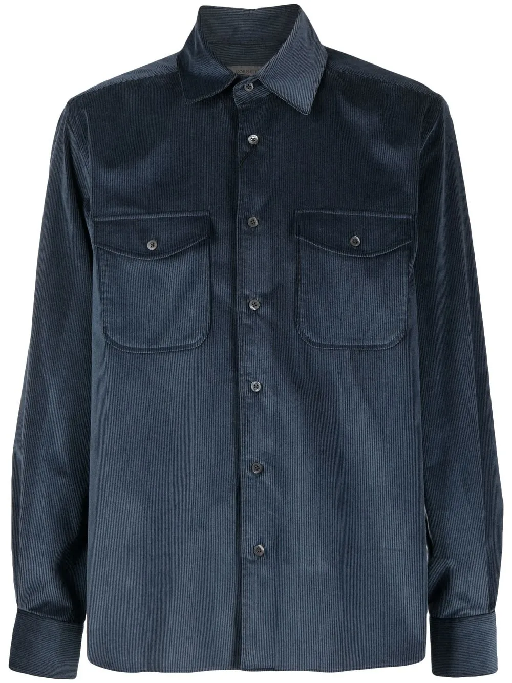 

Corneliani corduroy long-sleeve shirt - Blue