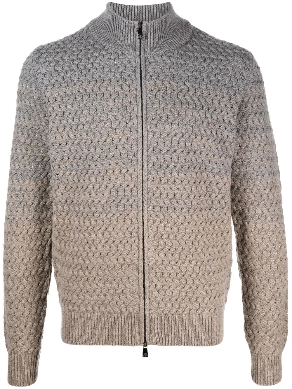 

Corneliani chunky-knit front-zip jumper - Grey