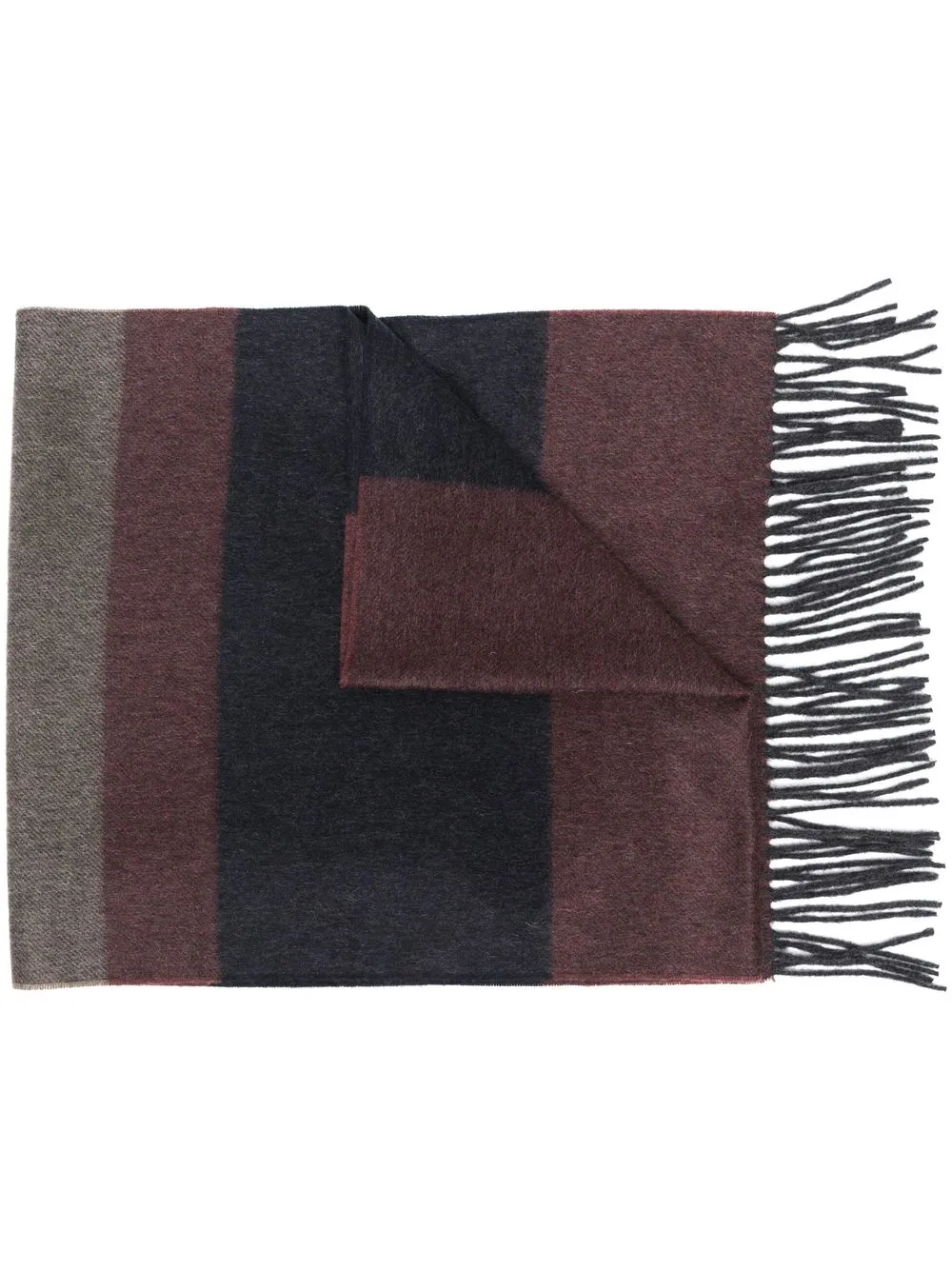 

Corneliani stripe-print knit scarf - Blue