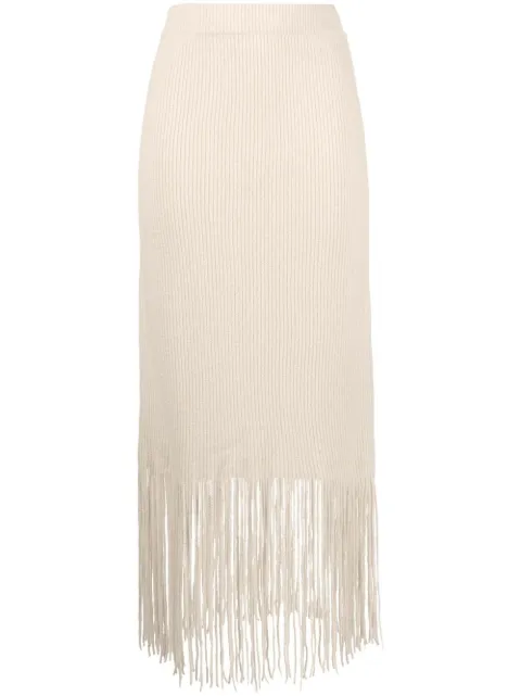 ZIMMERMANN fringe-detail high-waisted skirt