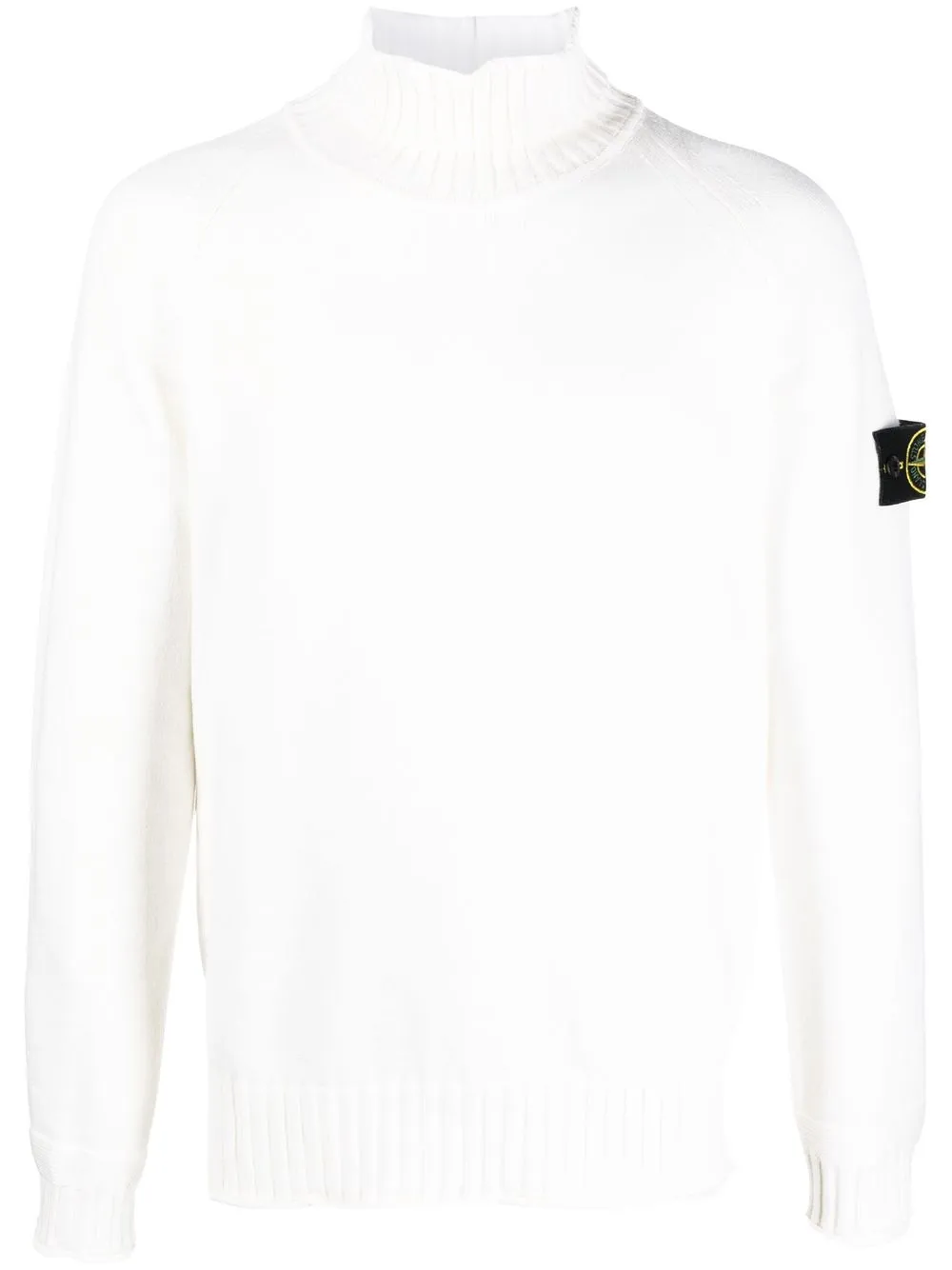 

Stone Island logo-patch roll neck sweater - Neutrals