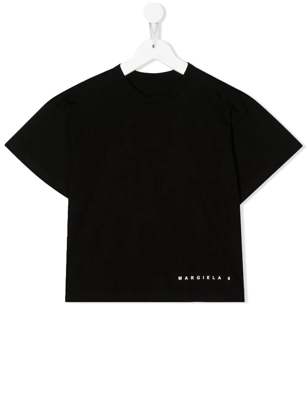 

MM6 Maison Margiela Kids playera con logo estampado - Negro