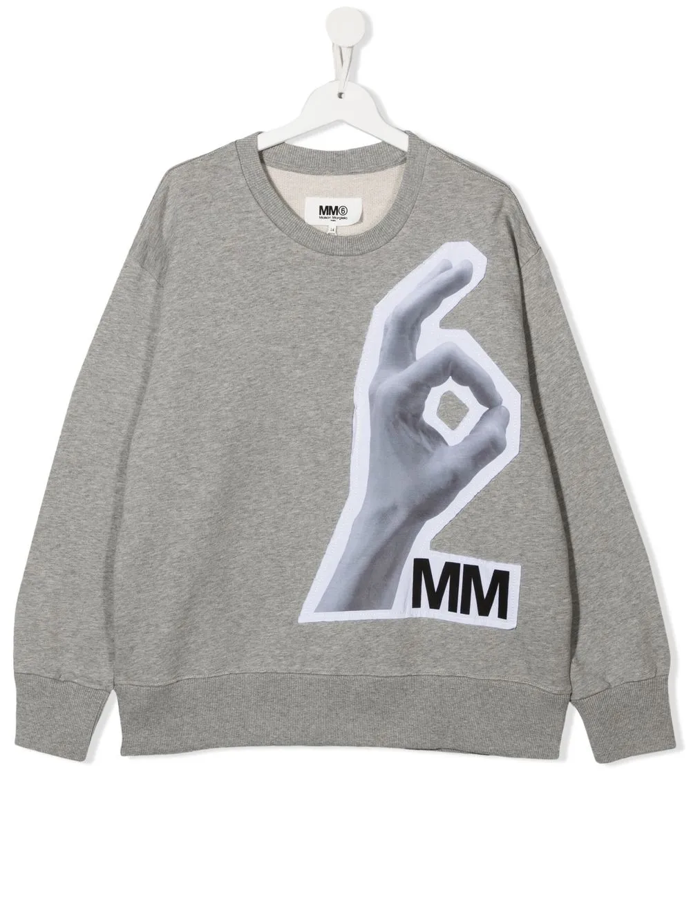 

MM6 Maison Margiela Kids sudadera con estampado gráfico - Gris